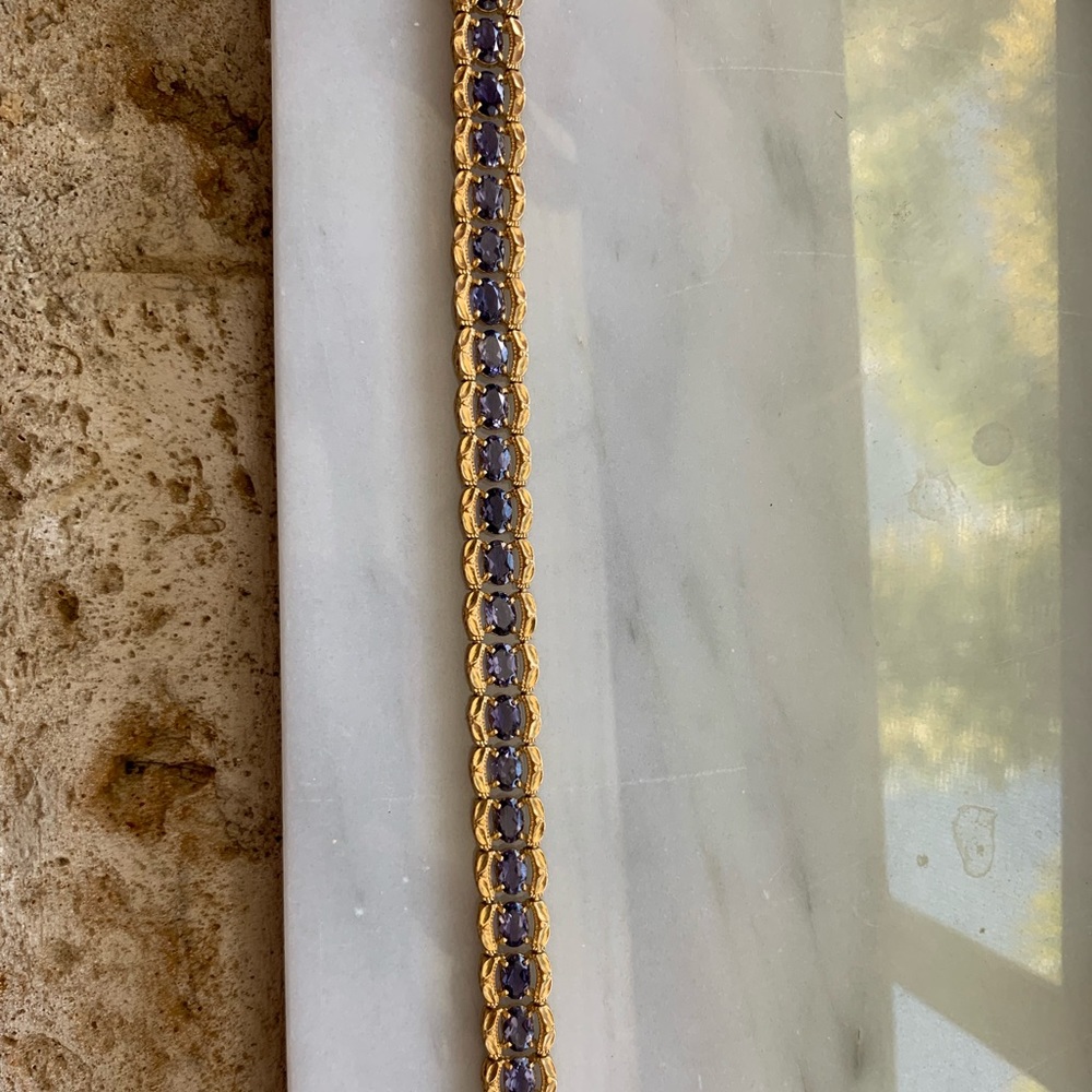 Vintage 14KY Tanzanite Bracelet - Picture 4 of 8